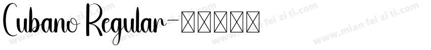 Cubano Regular字体转换